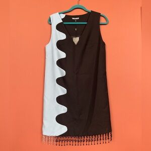 Stylish Baby Blue and Black Dress House of Holland